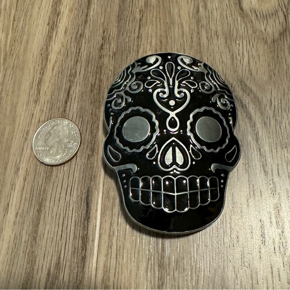 Buckle Rage Sugar Skull Belt Buckle - Picture 4 of 4